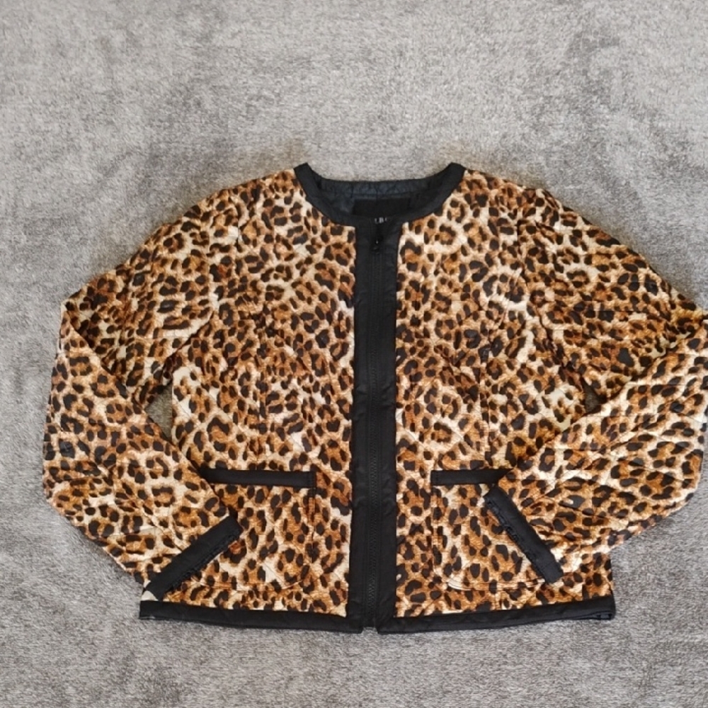 Talbots NWT Leopard Quilted Jacket